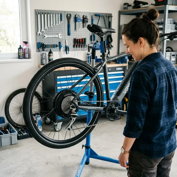 De fiets weer goed in elkaar zetten