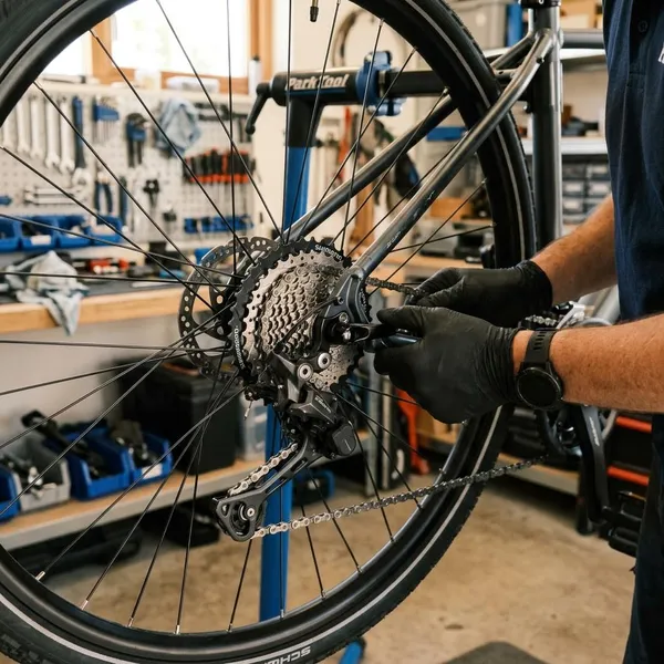 De fiets voorbereiden op het vervangen van het achterwiel