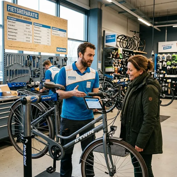 Hoe fietsreparatie bij Decathlon werkt