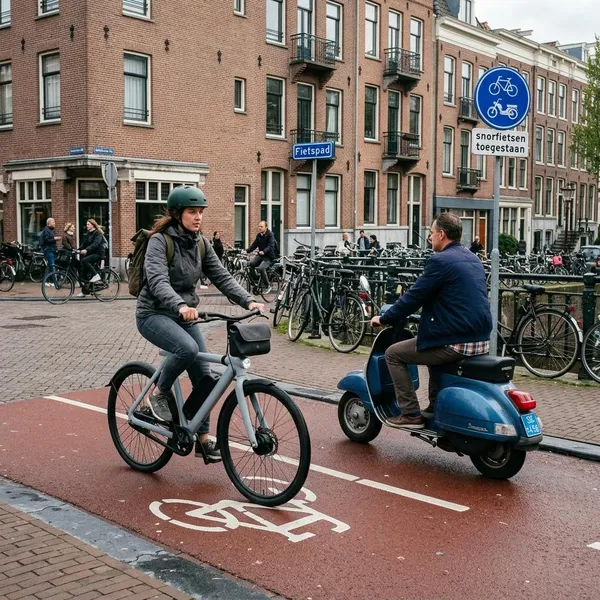 Regels voor een elektrische fiets en een snorfiets
