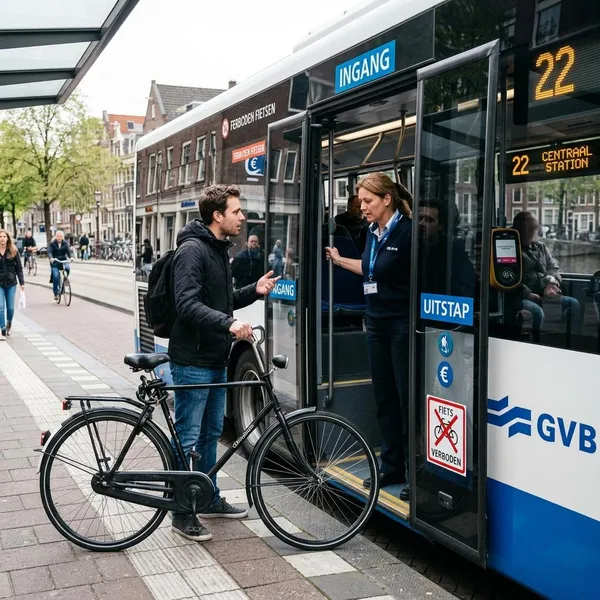 mag een fiets in de bus
